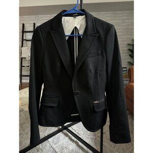 Express One Button Blazer Black Suit Top For Womens Size 4